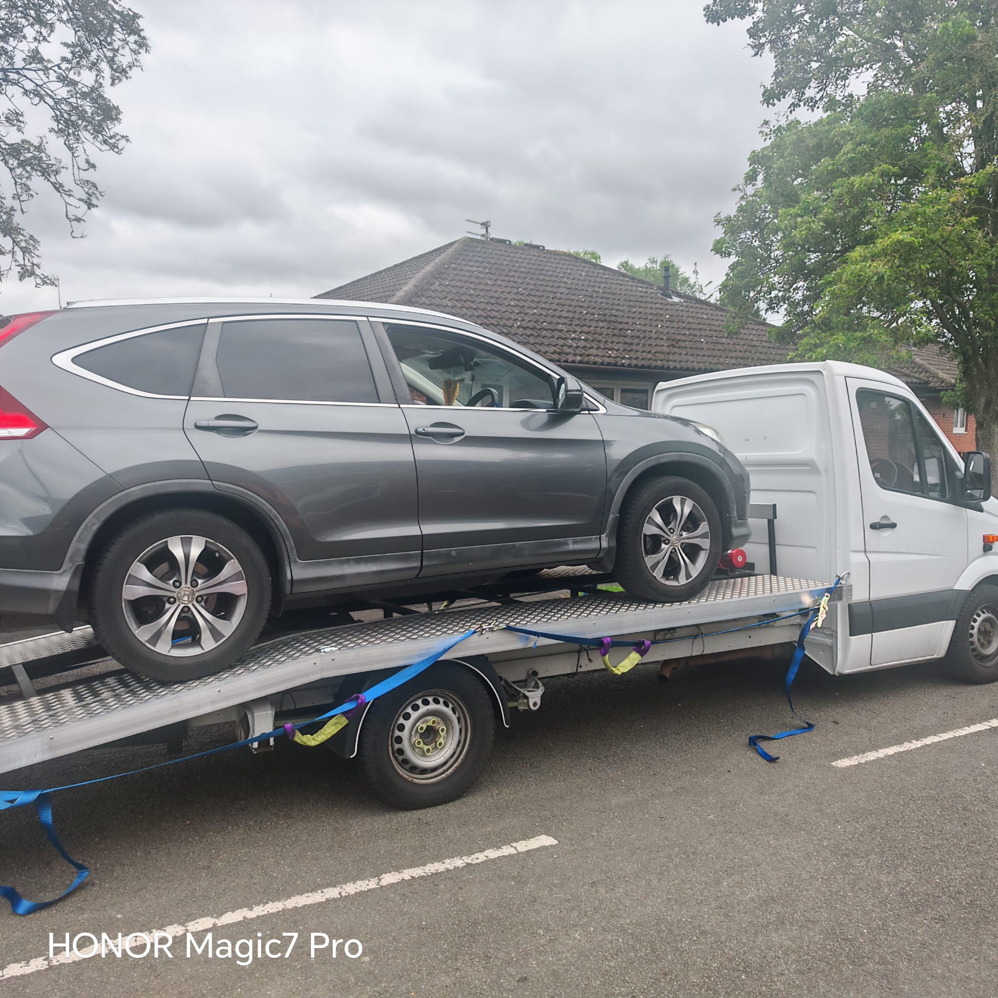 Ben's Breakdown Recovery car recovery service transporting a customer's vehicle